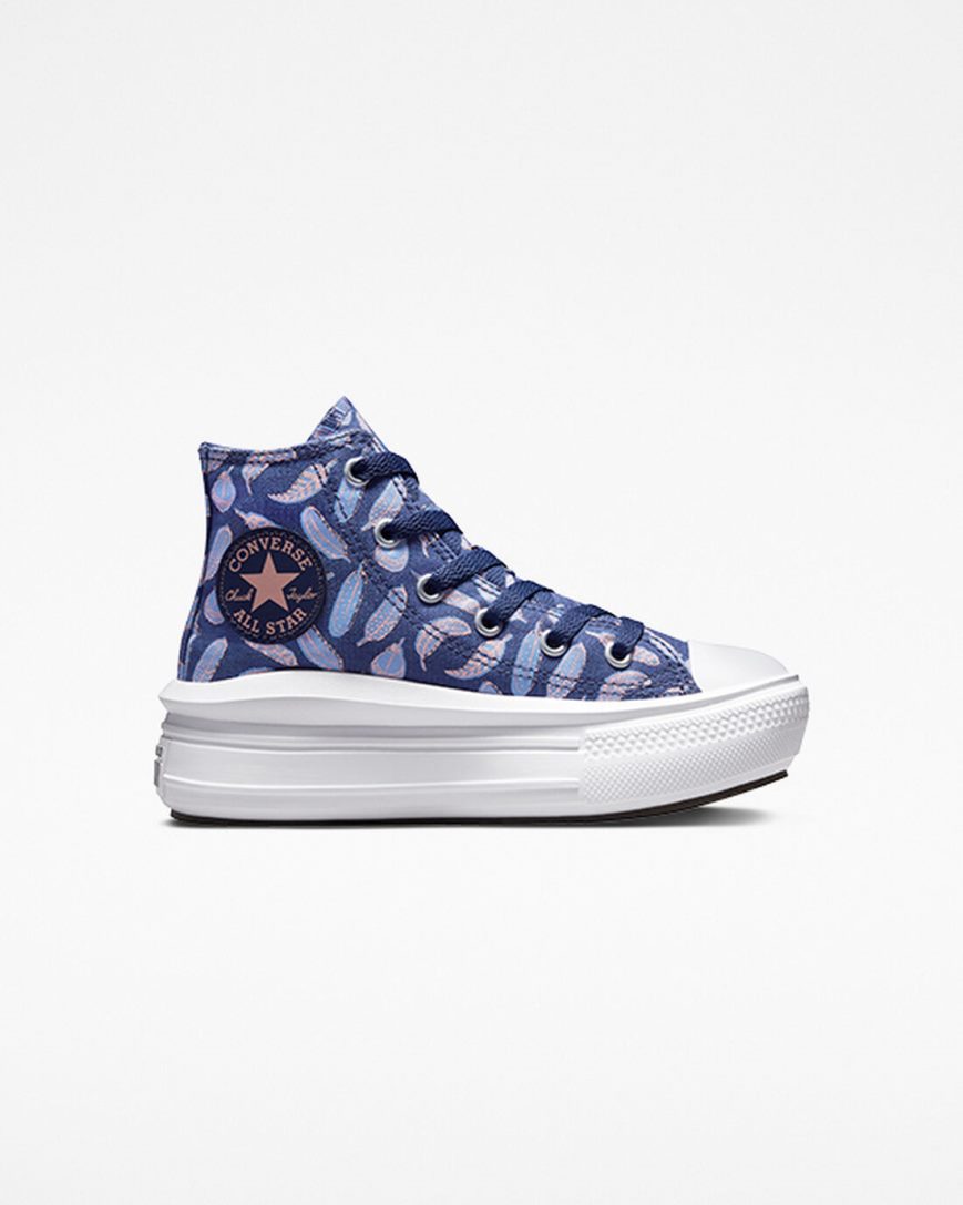 Pantofi Platforma Fete Converse Chuck Taylor All Star Move Feathers Inalti Violet Albastru Regal | RO AJPCD480